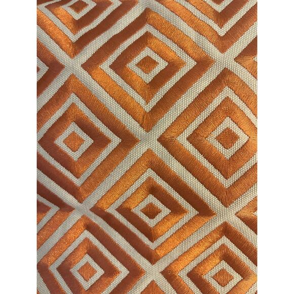 NEW Adrienne Vittadini Shoulder Woven Bag Orange Leather Details Zipper Closure - Picture 3 of 9